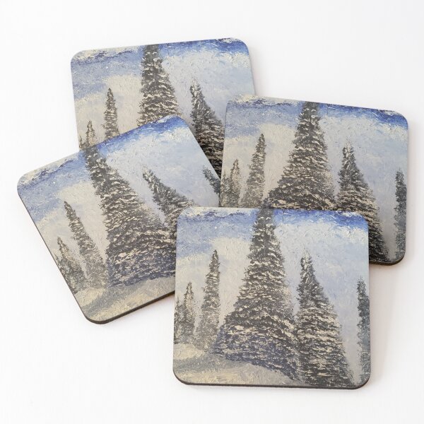 Item preview, Winter Forest oil painting by Tabitha Kremesec designed and sold by Tabitha Kremesec.