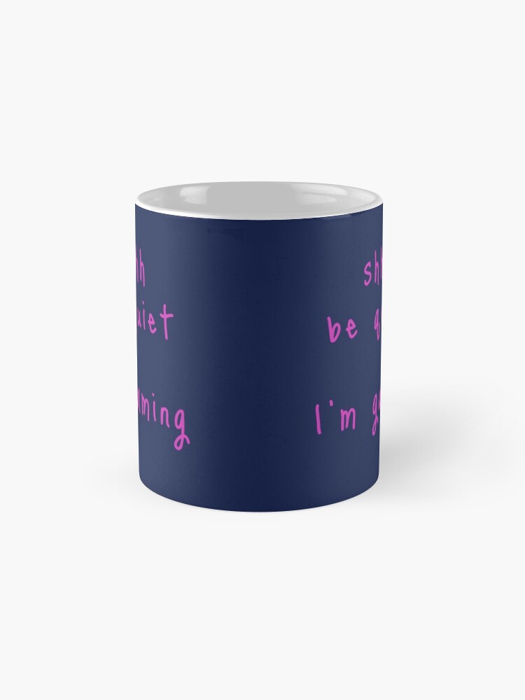 Alternate view of shhh be quiet I'm gaming v1 - HOT PINK font Mug