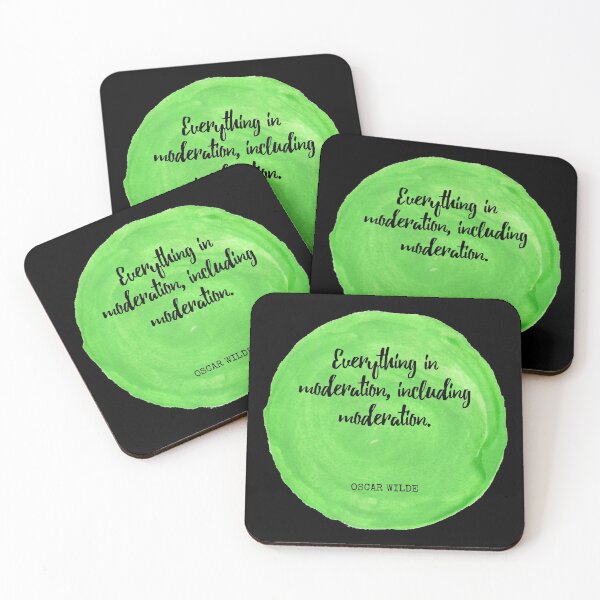Item preview, Oscar Wilde - Everything in moderation, including moderation. designed and sold by SocraticQuotes.