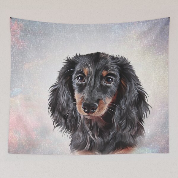 Item preview, Drawing Dog breed long haired dachshund designed and sold by bonidog.