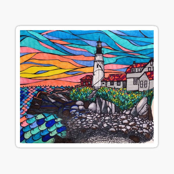 Item preview, Portland Headlight with a Beautiful Sky! designed and sold by rtbrassard.