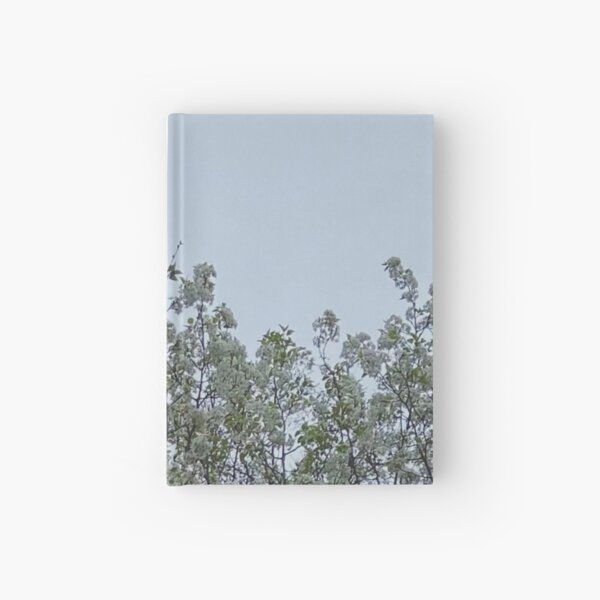 White Flower Tree and Sky Hardcover Journal