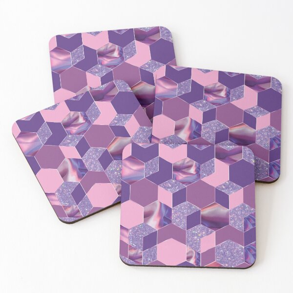 Item preview, Purple pink glitter geometric pattern designed and sold by sweet dreamer.