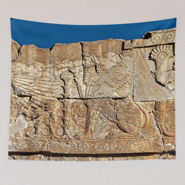 Artikelvorschau, Persian Mythological Winged Lion Relief, Persepolis Persien Iran entworfen und verkauft von worldways.