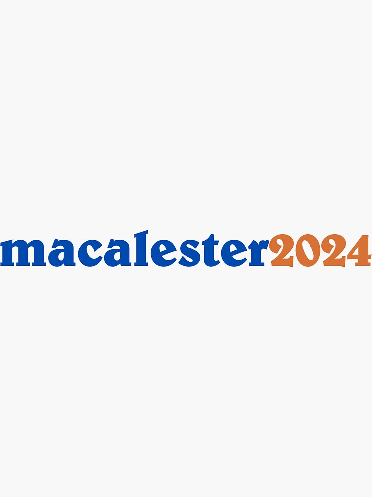 "Macalester 2024" Sticker for Sale by dunne15 Redbubble