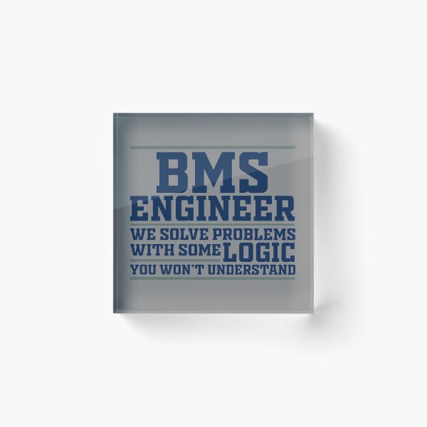 Item preview, BMS Engineer - We solve problems with some logic you won't understand! Dark Blue and Green designed and sold by ZephyrusDesigns.