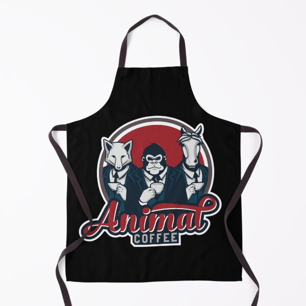 Item preview, Animal coffee, fox with a cup of coffee, a gorilla with a cup of coffee, a horse with a cup of coffee designed and sold by coffeeapparel.