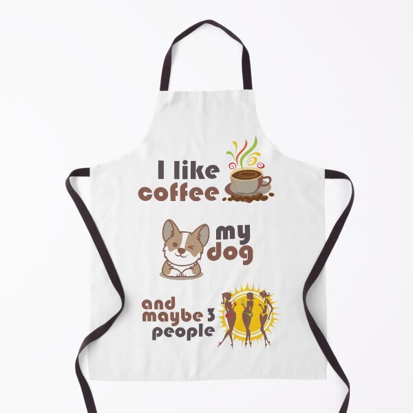 Item preview, I like coffee, my dog and maybe 3 people on light background designed and sold by coffeeapparel.