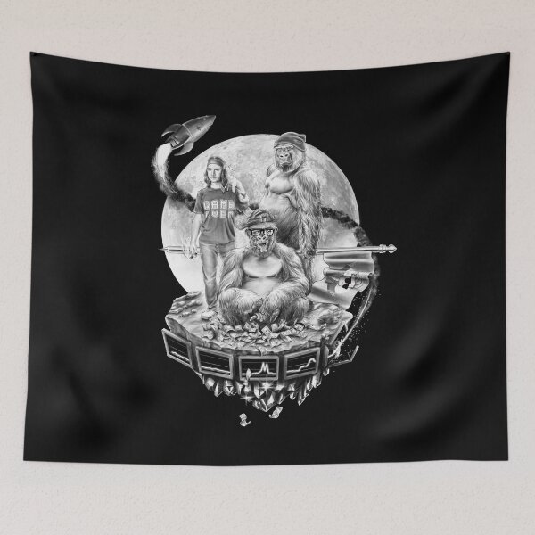Item preview, We Like the Stock- Pencil Illustration (white on black version) designed and sold by Anicatattoos.