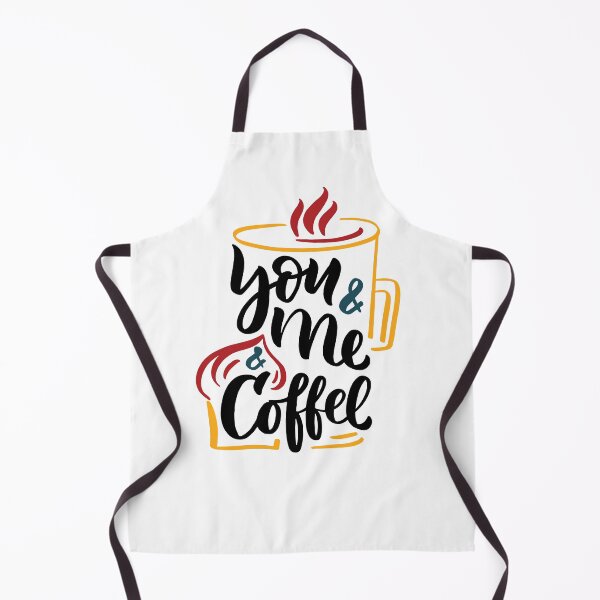 Item preview, You and me and coffee, coffee slogan with coffee mug on white background designed and sold by coffeeapparel.