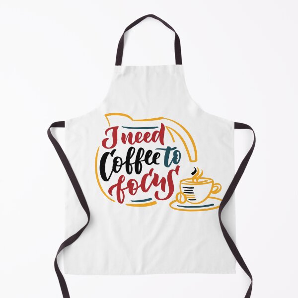 Item preview, need coffee to focus, coffee slogan, coffee pot and coffee cup on white background designed and sold by coffeeapparel.