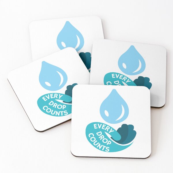 Item preview, Every drop of water counts on white designed and sold by SpongyDesings.