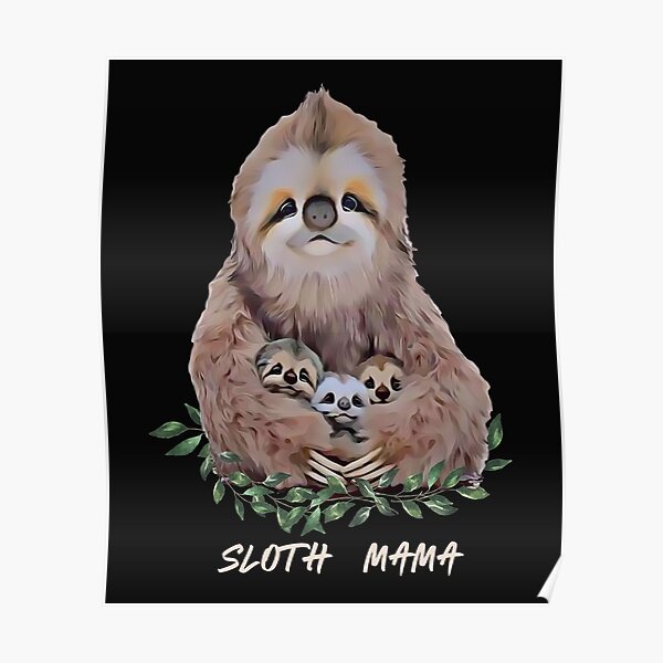 Baby Sloth Posters Redbubble