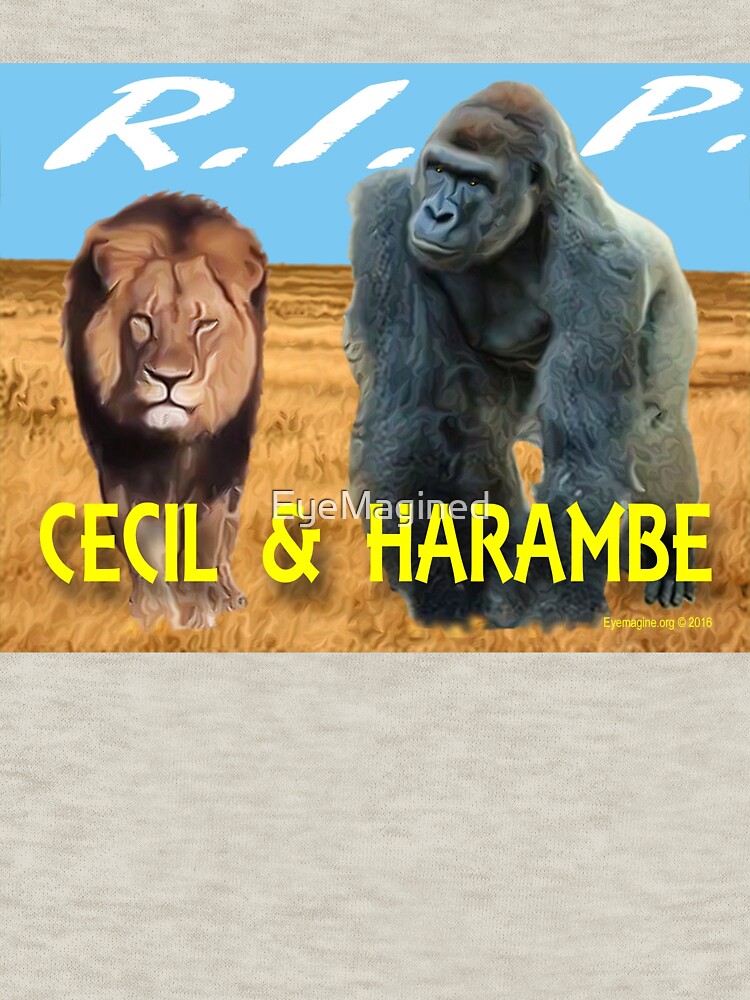 Cecil and Harambe R.I.P. by EyeMagined