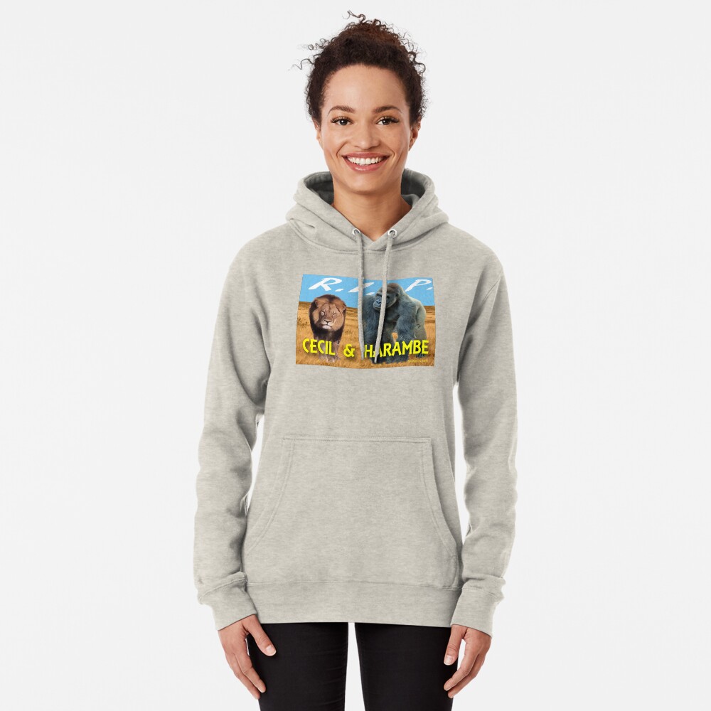 Cecil and Harambe R.I.P. Pullover Hoodie