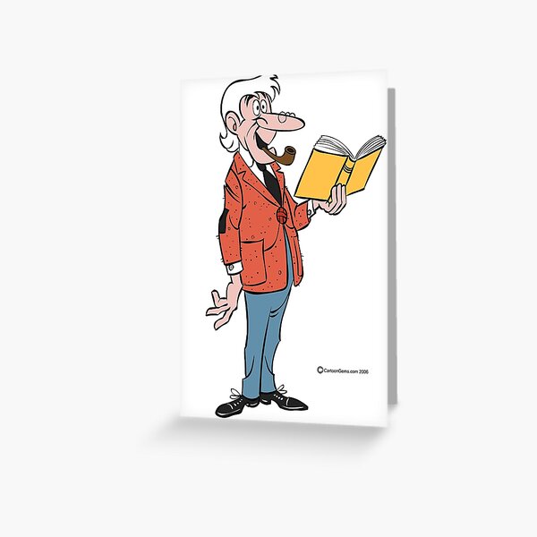 Dubious Diction Retro Cartoon Character Greeting Card