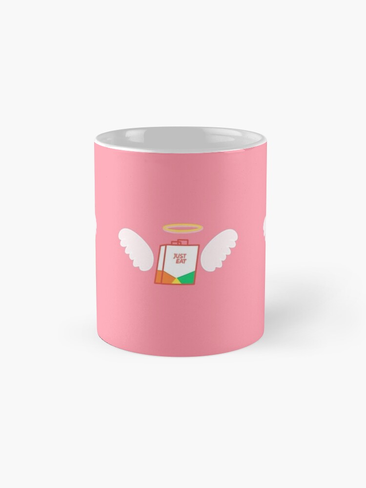Alternate view of just eat angel Mug