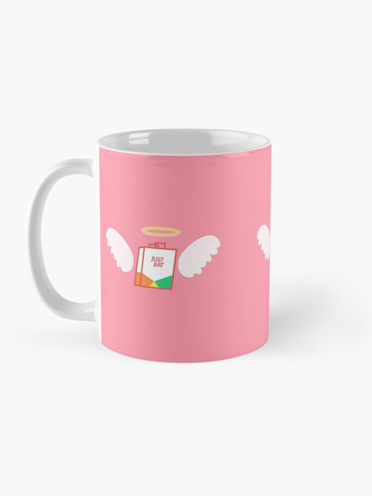 Alternate view of just eat angel Mug
