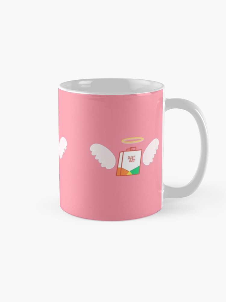 Alternate view of just eat angel Mug