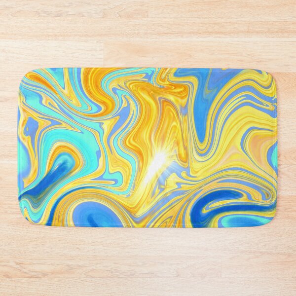 Item preview, Blue and Gold Marble Swirling Sky Abstract  designed and sold by Deborah Camp.