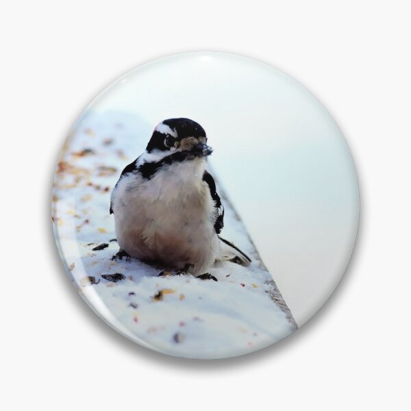 Item preview, Tiny Woodpecker in Snow and Seeds designed and sold by Vivar Photo.