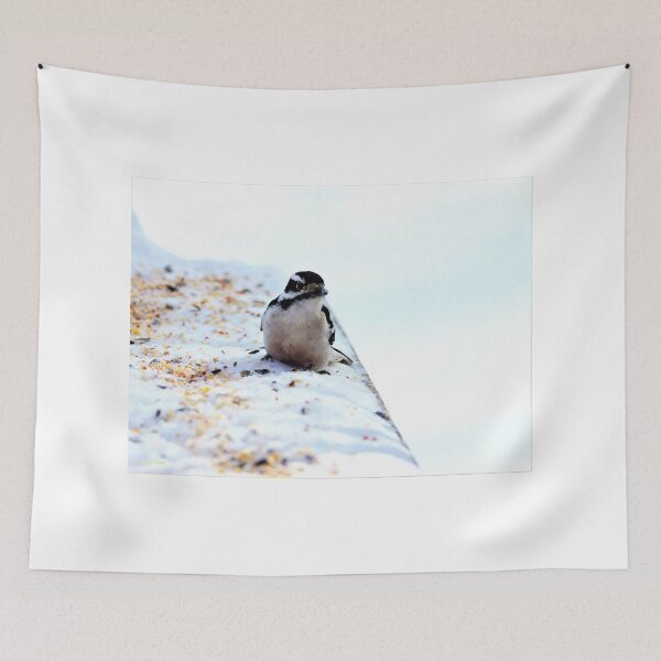 Item preview, Tiny Woodpecker in Snow and Seeds designed and sold by Vivar Photo.