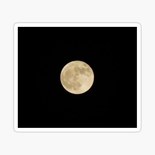 "The Golden Moon." Sticker by eric46 Redbubble