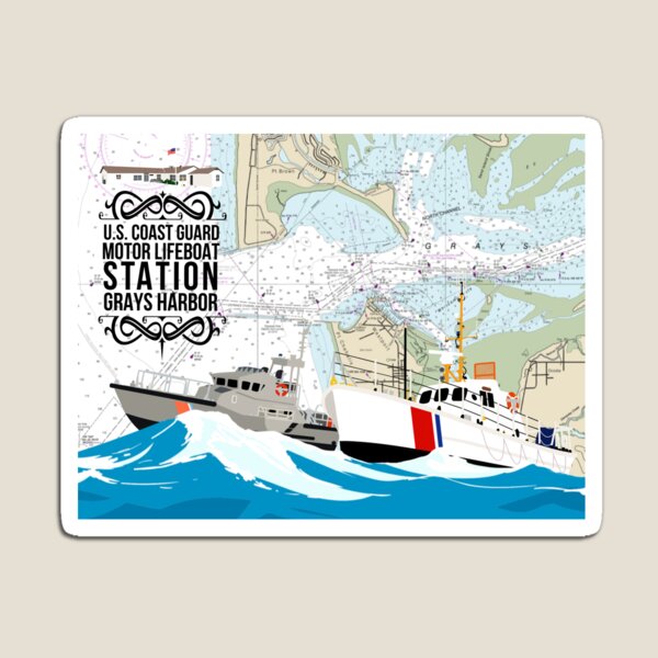 Item preview, Chart Art - Coast Guard Station Grays Harbor designed and sold by AlwaysReadyCltv.