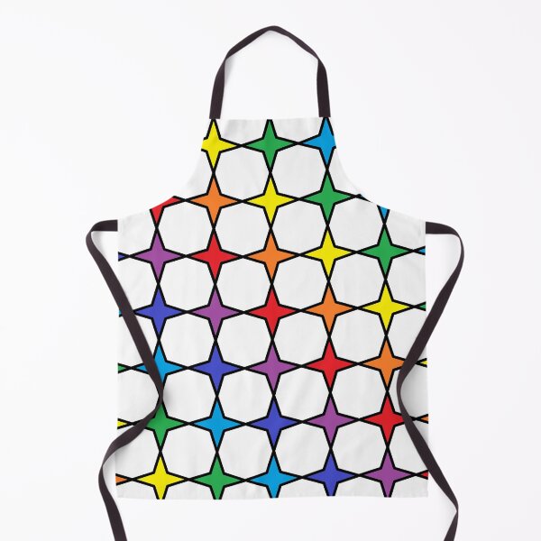 Artikelvorschau, Schwarz umrandete Rainbow 4 Point Stars entworfen und verkauft von lornakay.