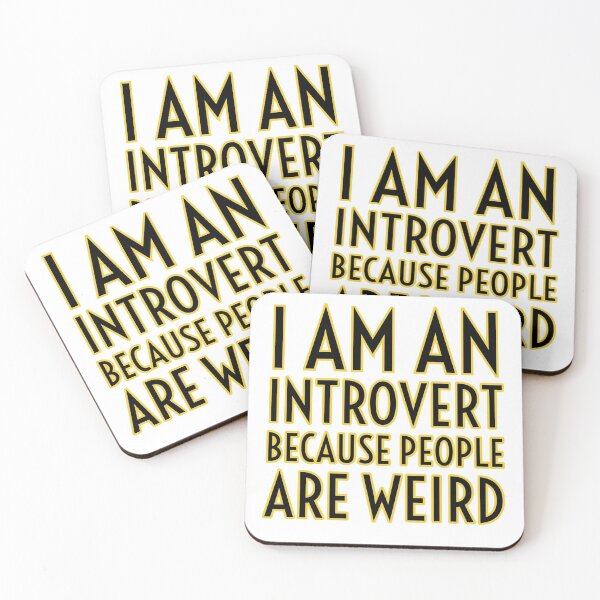 Item preview, I Am An Introvert Because People Are Weird- Yellow designed and sold by Designs By YL.