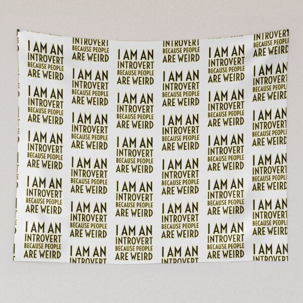 Item preview, I Am An Introvert Because People Are Weird- Yellow designed and sold by Designs By YL.