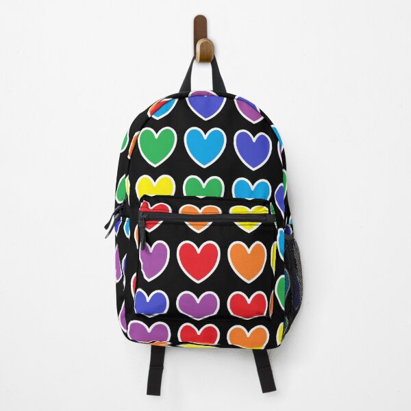 Item preview, White Outlined Rainbow Hearts designed and sold by lornakay.