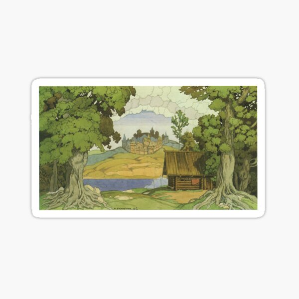 Item preview, River – Illustration Ivan Bilibin  designed and sold by RonesaAveela.