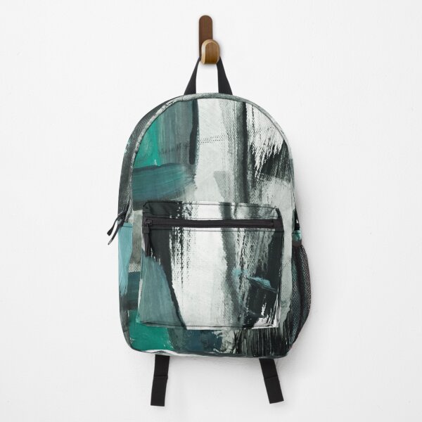 Item preview, Brushstrokes and shades of the dark black sea and teal navy lines designed and sold by Marilena Strambu.
