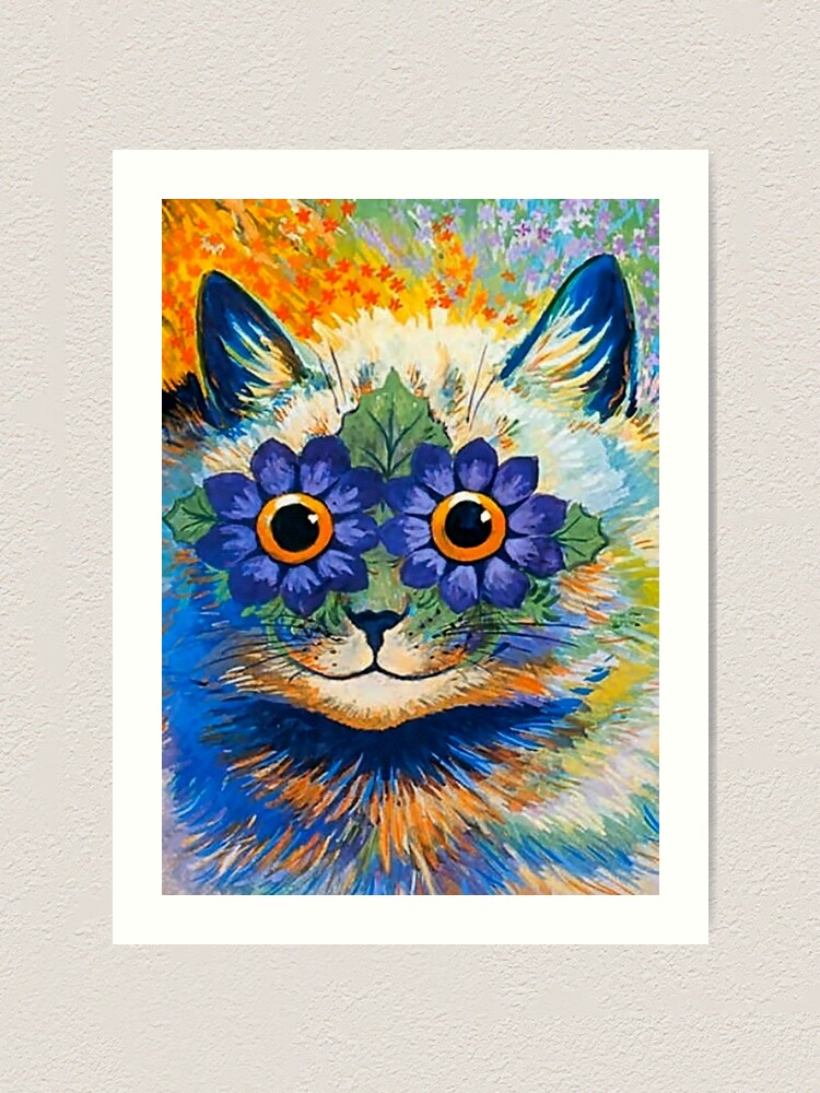 Flower Cat by Louis Wain Art Print