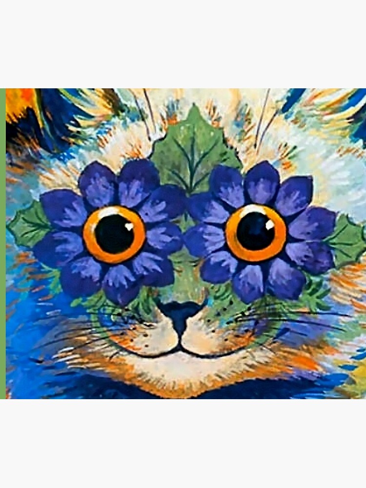 FLOWERED CAT : Vintage Psychedelic Abstract Louis Wain Print Art Board  Print for Sale by posterbobs