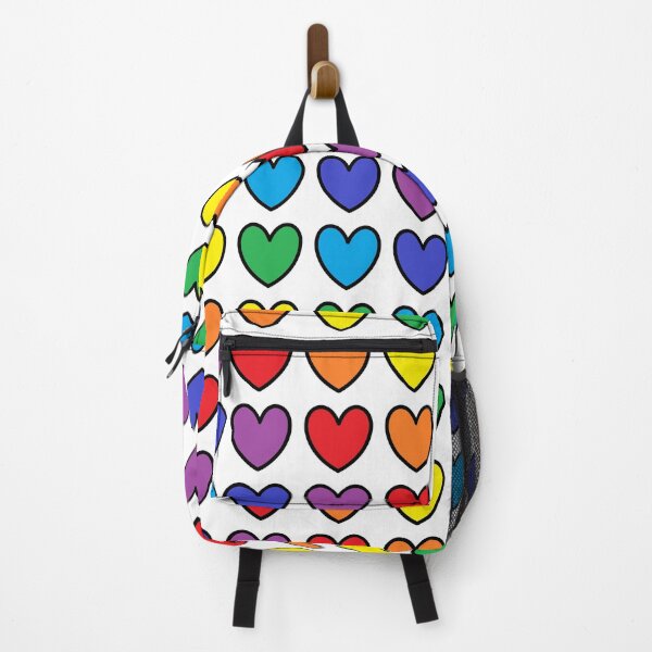 Item preview, Black Outlined Rainbow Hearts designed and sold by lornakay.