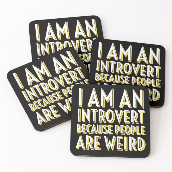 Item preview, I Am An Introvert Because People Are Weird- Yellow Shadow designed and sold by Designs By YL.