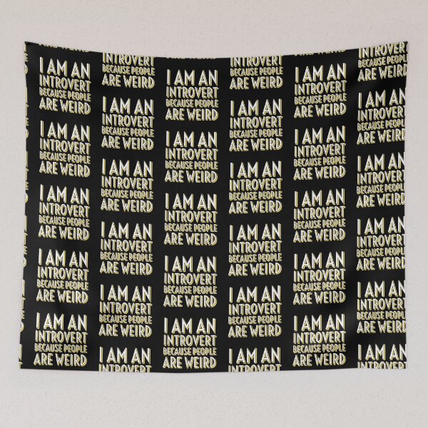 Item preview, I Am An Introvert Because People Are Weird- Yellow Shadow designed and sold by Designs By YL.