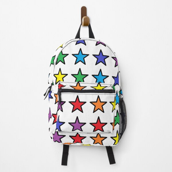 Item preview, Black Outlined Rainbow Stars designed and sold by lornakay.
