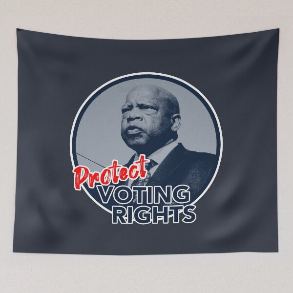 Item preview, John Lewis - Protect Voting Rights (grays) designed and sold by Thelittlelord.