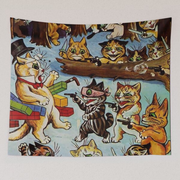 Item preview, “Robbers and Brigands” by Louis Wain designed and sold by PatricianneK.