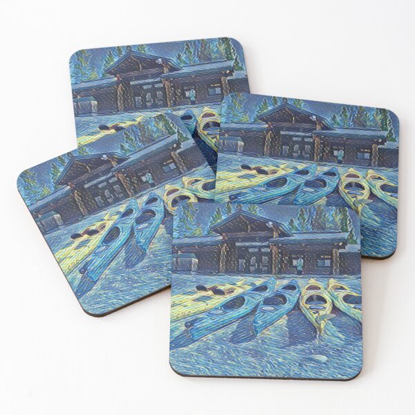 Item preview, Kayaks @ Colter Bay Grand Teton National Park Pop Art #02 designed and sold by vortexatelier.