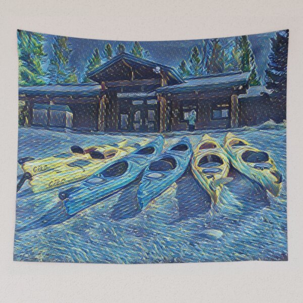 Item preview, Kayaks @ Colter Bay Grand Teton National Park Pop Art #02 designed and sold by vortexatelier.