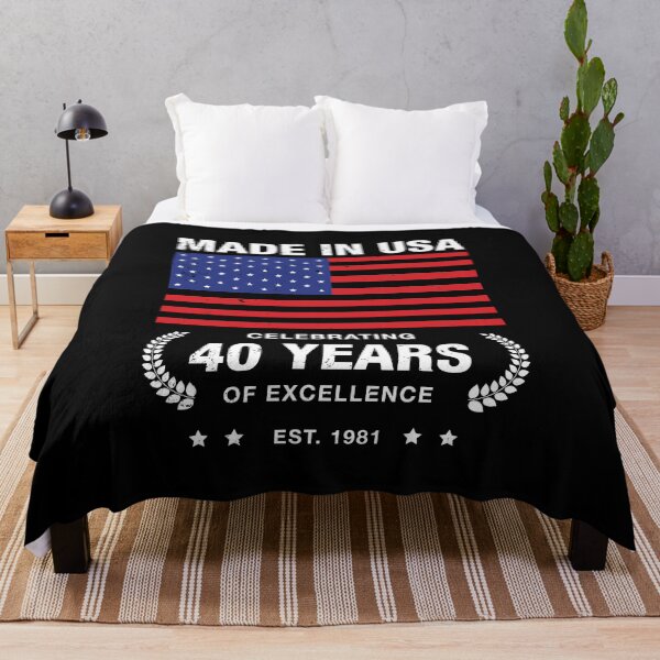 Item preview, 40th Birthday Made in USA. Awesome since 1981 designed and sold by Uppercase Tees.