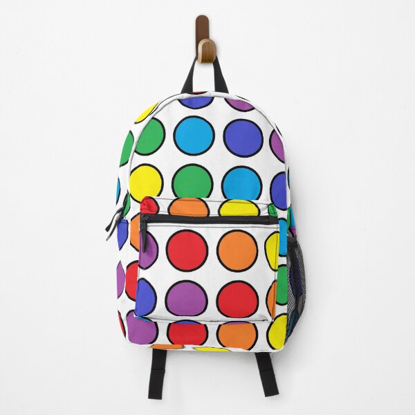 Item preview, Black Outlined Rainbow Polka Dots designed and sold by lornakay.