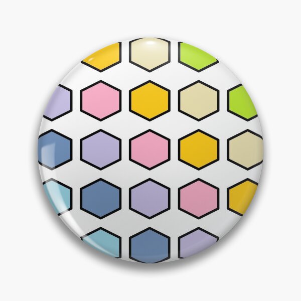Artikelvorschau, Schwarz umrissen Pastell Rainbow Hexagons entworfen und verkauft von lornakay.