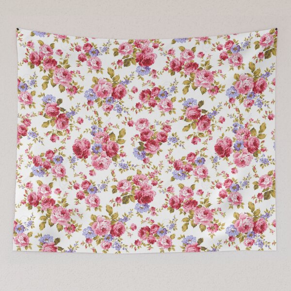 Item preview, PINK AND BLUE FLORAL  designed and sold by AMYJAMIN.