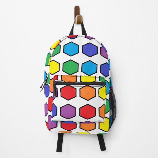 Item preview, Black Outlined Rainbow Hexagons designed and sold by lornakay.