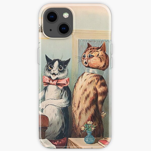 “The Duet” by Louis Wain iPhone Soft Case